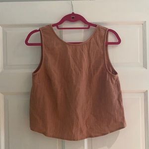 Lulu's light pink tie back shirt